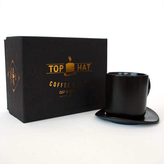 Gift Republic Top Hat Novelty Cup & Saucer In Padded Gift Box RRP 17.99 CLEARANCE XL 3.99